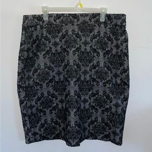 Black knee length skirt